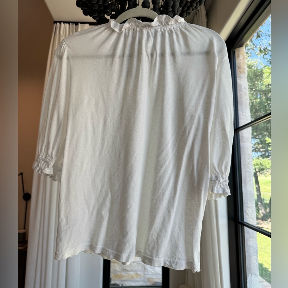 Sundry 3/4 Sleeve Ruffle Top - Picture 2 of 3